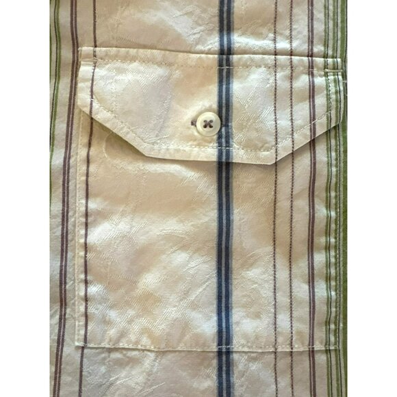 Tommy Bahama Men's Silk/Cotton Blend Long Sleeve Striped Button-Up Shirt - Picture 4 of 7